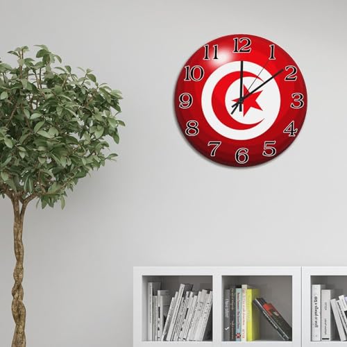 Horloge Tunisie grand format - Horloge murale à pile pour décorer le salon - 5