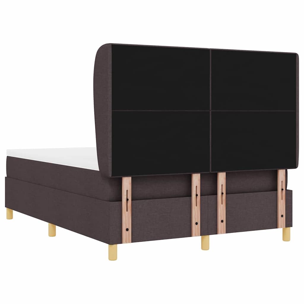 Holzrahmen höhenverstellbares Kopfteil Boxspringbett Dunkelgrau 160x200 cm | Boxspringbett mit Matratze Dunkelgrau 90x190 cm Dunkelbraun King Size Holzstoff Lattenrost Höhenverstellbar Komplettset mit