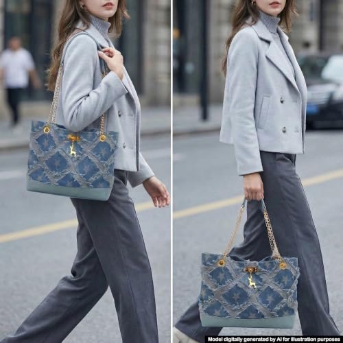 Bolso Denim Y2K para Mujer - Tote Grande Retro Estrella miniatura 7