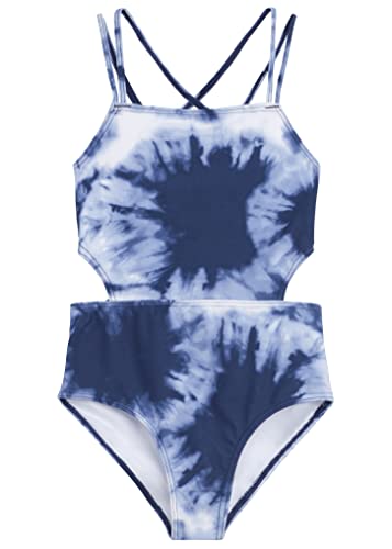 Image of Kanu Surf Girls' Beach Girl Sport Cut-Out One Piece Swimsuit