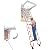 11 Steps Attic Ladder Pull Down System Pull Down Attic Stairs Hidden Ceiling Mount Folding Attic Ladder Retractable Ladder for Loft, 39.37 x 27.55 inch, 9.18ft Vertical Height (Orange+White)
