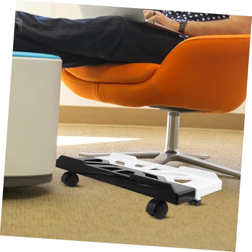 Soporte móvil ajustable para CPU TEHAUX con ruedas giratorias, extensible, para organización bajo el escritorio, carrito multifuncional para gaming y oficina miniatura 5