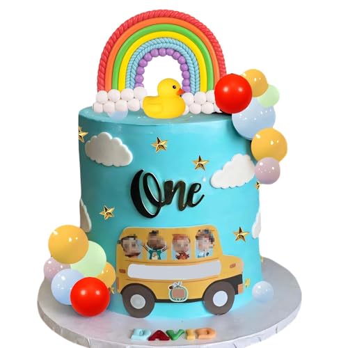 Melon Rainbow Cake Topper, Qoadwem 28pcs Watermelon Baby Theme Ra...