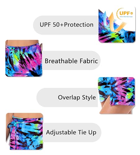 Image of AOBUTE Womens Upf 50+ Beach Sarong Swim Skirt Wrap Cover Up XS-2XL