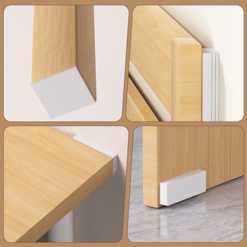 Image of 18Pcs Headboard Stoppers for Wall, IPEROT EVA Foam Anti Shake Furniture Pads, 8Pcs (15mm) + 10Pcs (5mm) Wall Protector, Bed Noise Stoppers, Anti-Vibration and Headboard Bumpers, Felt Couch Stoppers