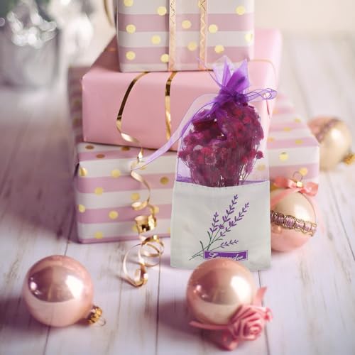 Bolsas perfumadas de lavanda de algodón portátiles para armarios miniatura 6