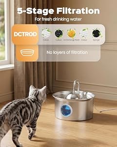 Cat Water Fountain Stainless Steel: Pet Water Fountains for Cats Indoor — photo 4 of 6