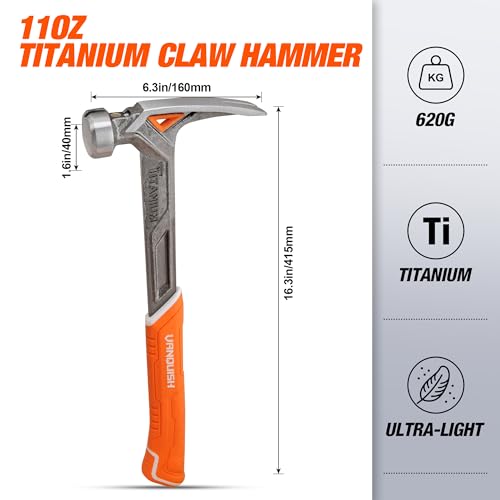 VANQUISH 11oz Titanium Framing Hammer