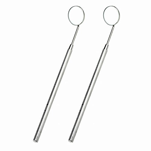 Generic 2 Sets Handle Oral Dental Mouth Mirror Tools Inspect Instrument with 2 Pcs Reusable Tips Head Dentist Products-image-5