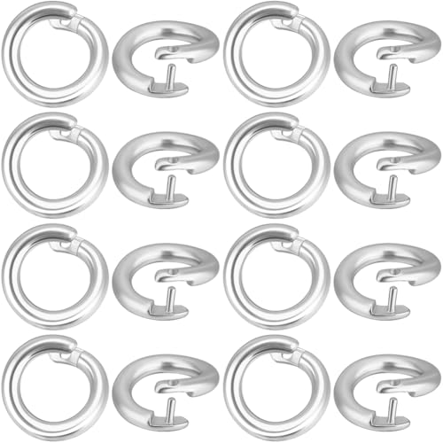 Beebeecraft 1 Box 50Pcs Locking Jump Rings OD 5.5mm ID 3mm 925 Sterling Silver Plated Brass Round Twister Open Clasp for Jewelry Making Findings