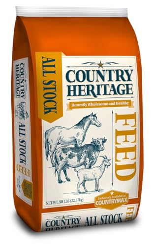 Country Heritage All Stock 12% Protein Textured Feed Multipurpose Diet for Horses, Cattle, Sheep and Goats 50 Pounds