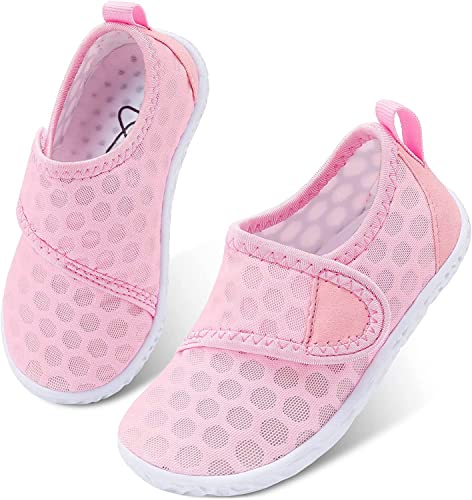 JOINFREE Toddler Girls Water Shoes Girl Water Socks Summer Beach Barefoot Shoes for Beach Swim Pool Pink 4-4.5 UK Child