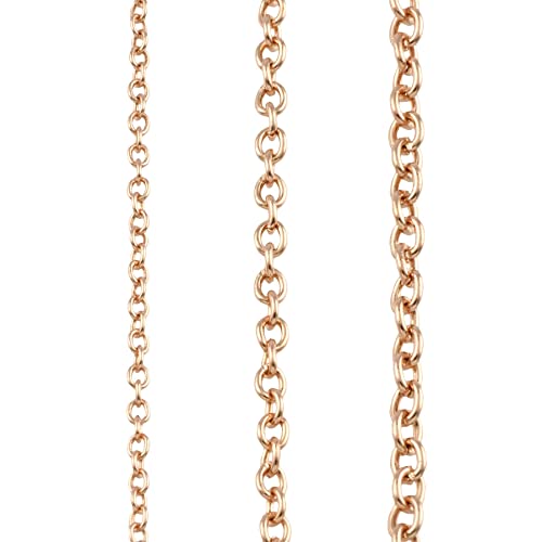 Bead Landing 14K Rose Gold Plated Cable Necklace Set 3 Pieces