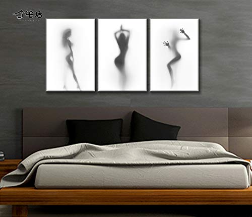 Bathroom Wall Decor Sexy Nude Woman 3 Piece Canvas Art Modern Abstract Artwork Painting For Home Bedroom Decoration #TOP4