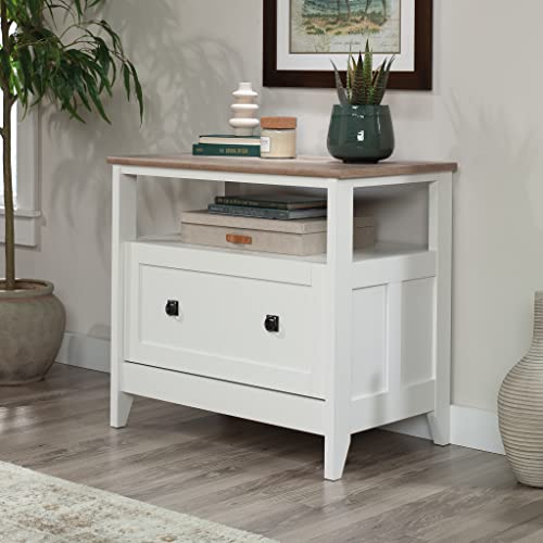 Sauder August Hill Lateral File, L: 19.53" X W: 32.28" X H: 29.25", Soft White Finish #TOP1