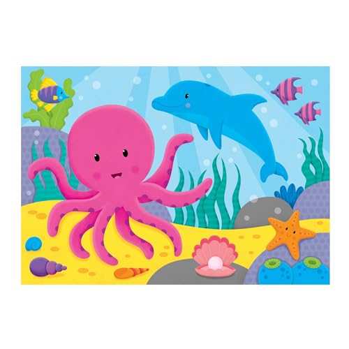 Galt, 4 Puzzles in a Box - Ocean, Jigsaw Puzzles for Kids, 4,6,8 and 12 piece puzzles, Ages 18 months Plus - Image 3