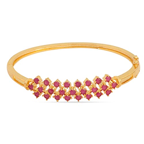 TARINIKA Brass Alloy CZ Adjustable Indian Bracelet for Women, Antique Gold, Silver, White Gold, Rhodium plated bracelet Indian Jewelry Gift for her3