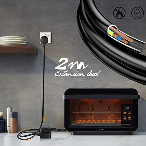 Single Extension Lead 2m, 1 Gang Plug Socket Surge Protected - Image 3