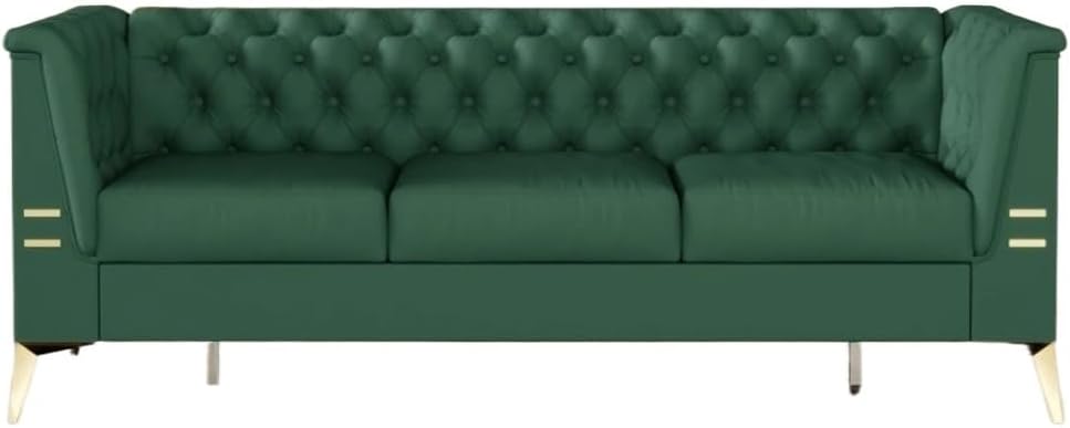 3seat Classic PU Sofa with Metal Legs: Blending and Tradition