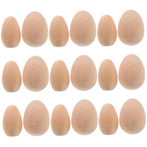 IWOWHERO 20pcs Easter Eggs Simulation Egg for Desktop Egg Decorations for Desktop Party Simulation Egg Ornaments Fake Chicken Eggs Fake Egg Easter Egg Decor Simulation Egg Decor Wood
