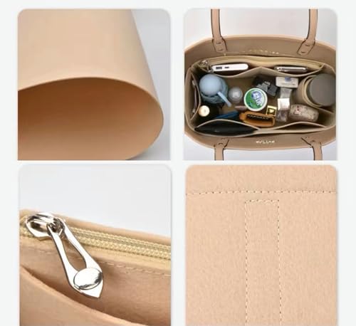 Organiseur de sac Xoppia compatible avec le panier en raphia Loewe Classic, doublure en feutre pour sac à main fourre-tout pour femmes. (Style A, Petit) – vue 5