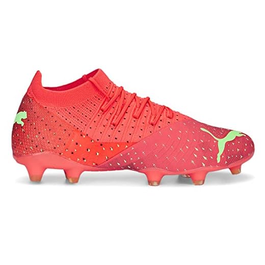 PUMA Men's Future Z 3.4 Firm Artificial Ground Sneaker, Fiery Coral-Fizzy Light Black-Salmon, 9.5