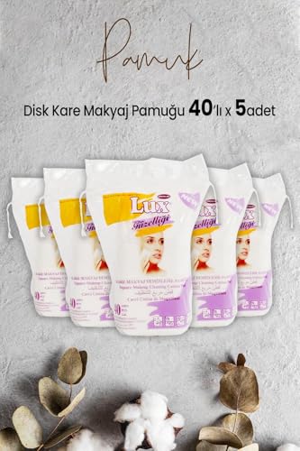 Kare Disk Makyaj Pamuğu, 40'lı x 5 Adet