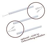 kalb Material für Möbel Lampa kuchenna LED do zabudowy, lampa kuchenna, reflektor podszafkowy, kolor światła: ciepła biel, długość: 873 mm