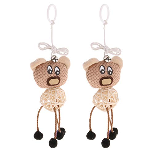 Homozy 2 peças de brinquedo para animais de estimação, gatinho, fofo, brinquedo interativo em format