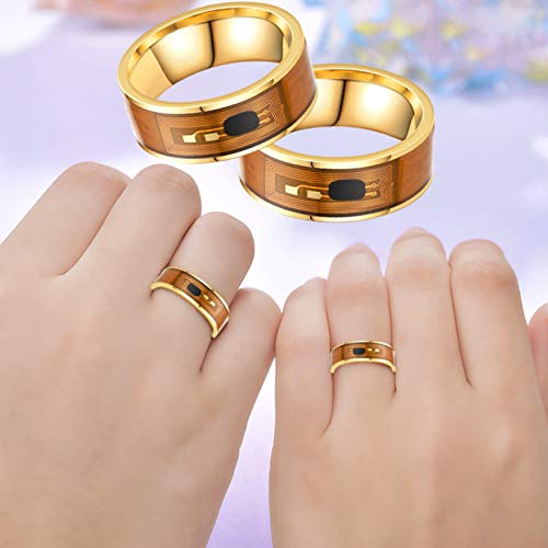 Fashionable Creative Rings For Birthday Valentine's Day Daily Nfc Stainless Steel Phone Chip Dripping Oil Dual Dragon Pattern Smart Ring Gift - Black Ring Us 10 #TOP2