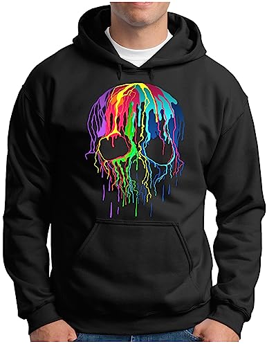 Sweat à capuche motif tête de mort OM3 Melting Skull avec illustration graphique originale