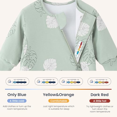 Image of Unisex Sleeping Bag for Babies and Toddlers 1.0 Tog Sleep Sack 6-18 Months, Newborn Sleep Sack, Wearable Blanket Baby, One piece Long sleeves, Gifts for Baby