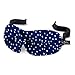 Bucky 40 Blinks Ultralight & Comfortable Contoured, No Pressure Eye Mask for Travel & Sleep, Perfect With Eyelash Extensions - Dots
