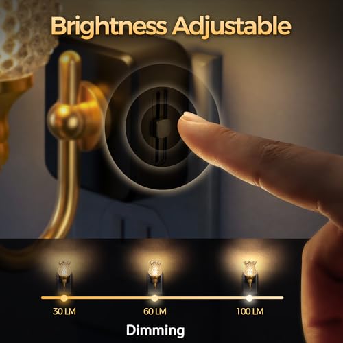 Image of DORESshop LED Night Light,Spot Flower Night Lights Plug into Wall,2 Pack
