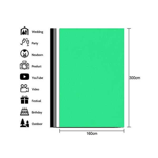 Zhice Fotostudio Tragbare Einstellbare Hintergrundstützständer Kit Set 4 stücke 1.6x3m (Color : Background Kit) – Bild 6