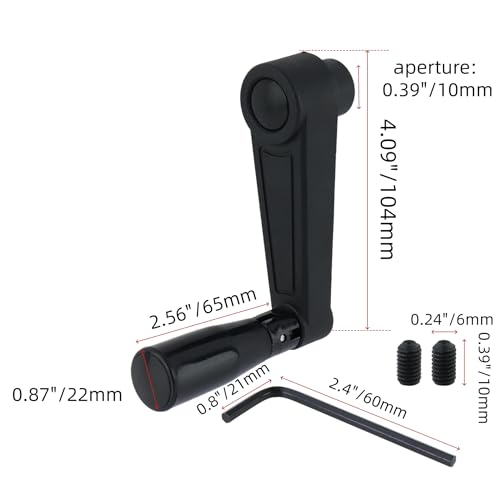 Image of 2 Set 4.09 Inch Nylon Crank Handle for Industrial Machine Tools