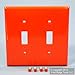 Leviton 2-Gang Toggle Switch Wallplate, Standard Size, Thermoplastic Nylon, 80709-R, Red
