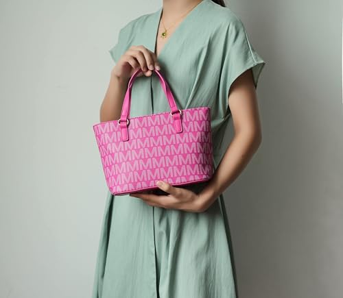 MKF Collection Tote Bag for Women, Shoulder Handbag & Wristlet Pouch Purse Top Handle Vegan Leather 4Pcs Set Pocketbook3