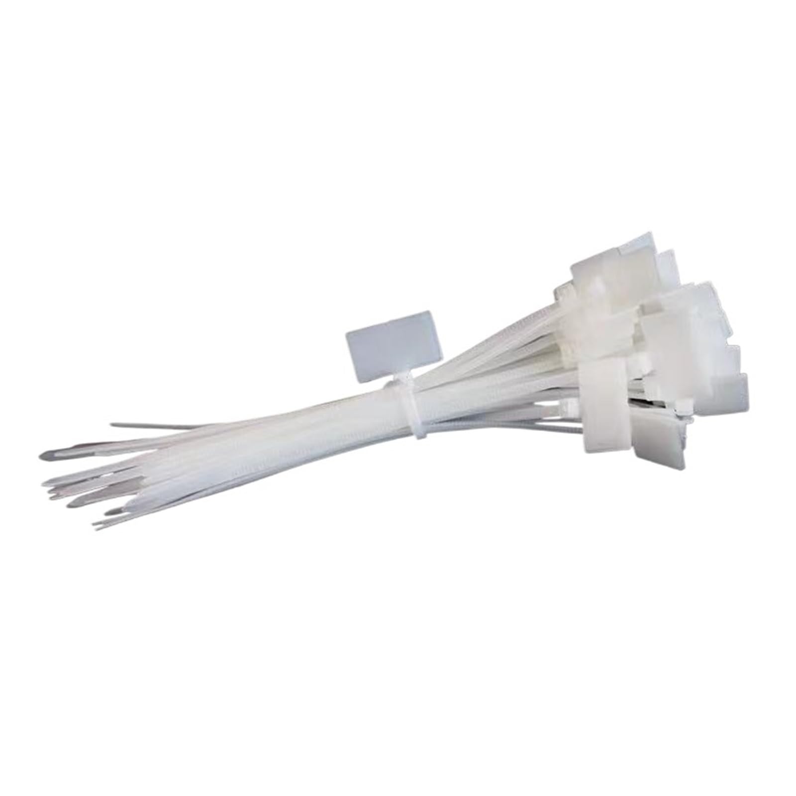 Cable Zip Tie Wire Zip Ties Self-Locking Plastic, Cable Labels 100pcs Multicolor 4x150mm Binding Mark Zipper Fixed(White)