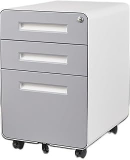 Oficina Archivador Archivador bajo de Acero con Cerradura for Oficina, Color sólido, con Esquinas Redondeadas Armario Archivador(Grey)