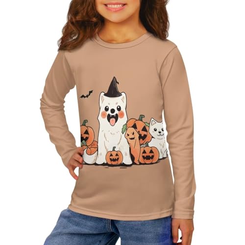 Kids Long Sleeve Shirt Girls Boys Soft Crewneck Trendy Graphic Print Comfy Stretch Casual Tops Daily Wear for Child2