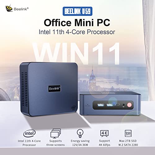 Beelink U59 Mini Pc 11Th Gen 4-Cores N5105, Office Mini Computer 16Gb Ddr4 500G Ssd thumb #1