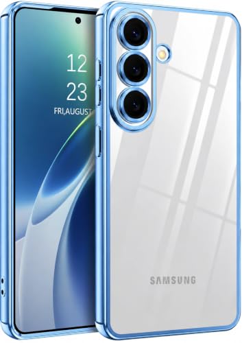 Image of VONZEE Clear Logo Electroplating Transparent Case for Samsung S26 Plus 5G, Magnetic Plating Electroplate TPU Cover, Individual Camera Protection for Each Lens - Sierra