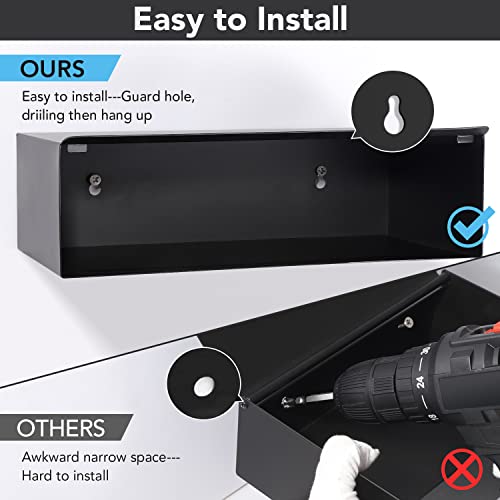 Toilet Paper Holder With Storage - Flushable Wipes Tampons Dispenser & Storage, Stainless Steel + Acrylic Design Wall Mounted Double Roll Toilet Paper Holder With Shelf, Tissue Roll Holder #TOP4