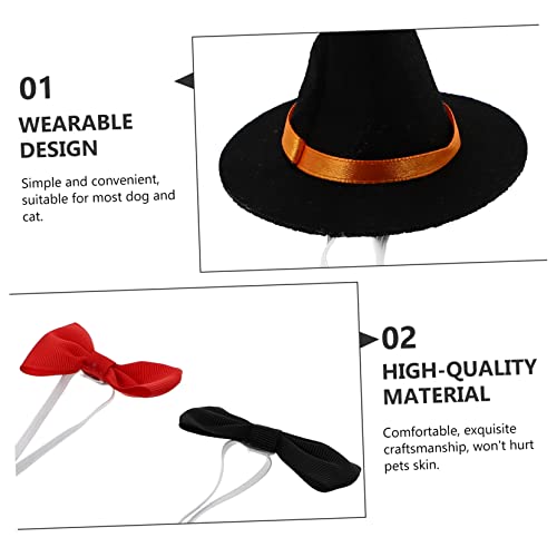 Sombrero de bruja POPETPOP para mascotas Halloween miniatura 3