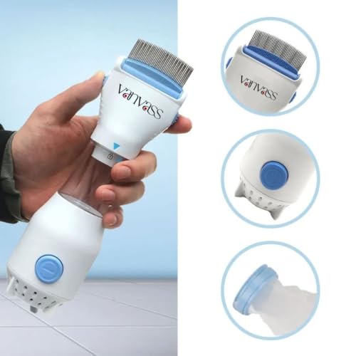 Image of Electrical Head Lice Comb Eggs Remover Hair Lice Comb Vacuums Machine for lice removed Head Lice Comb for Hair Head Nits Capture Comb Nit comb for hair