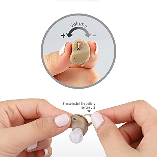 fantaxi Amplificador auditivo de 2 unidades Aparelhos auditivos para idosos Amplificador de som pess
