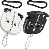 2 Stück Golf Ergebnis Zähler, Golf Scorer Zähler mit 2 Karabiner golf Ergebnis Indikator Handzähler zähler Spieler Schlagzähler mit Schlüsselkette für 2 Players Score Counters (Schwarz und Weiß)
