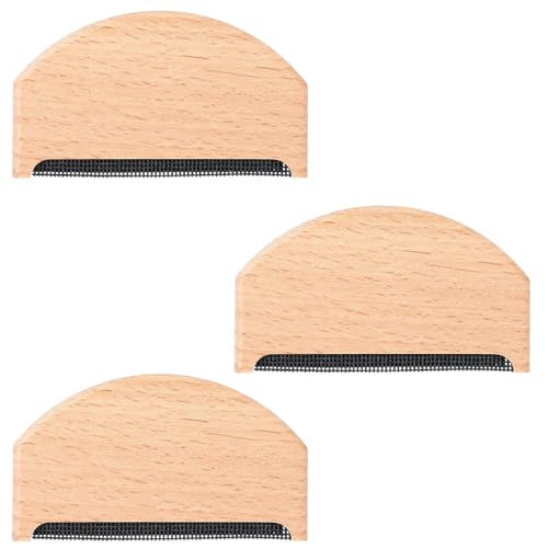XLIUAX 3 Pcs Cashmere Comb, Sweater Combs to Remove Pilling, Portable Wooden Pilling...