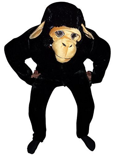Ikumaal Schimpanse Affen-Kostüm, F84 Gr. M- L, Affen-Kostüme AFFE Schimpansen-Kostüme Affen-Faschingskostüm, Fasching Karneval, Faschings-Kostüme, Geburtstags-Geschenk Erwachsene